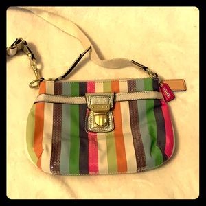 Coach Poppy small legacy stripe